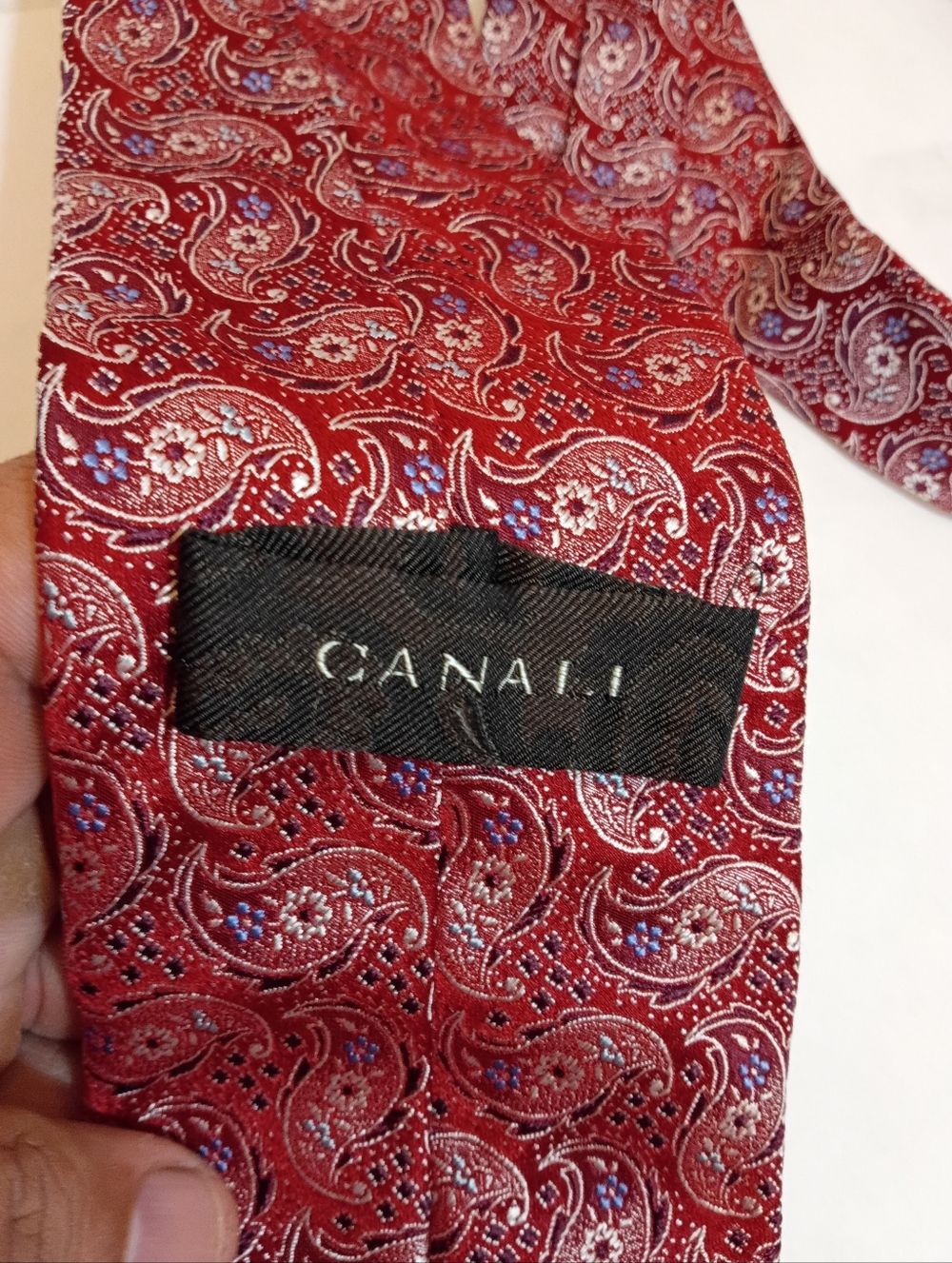 Canali paisley silk Luxury Mens tie